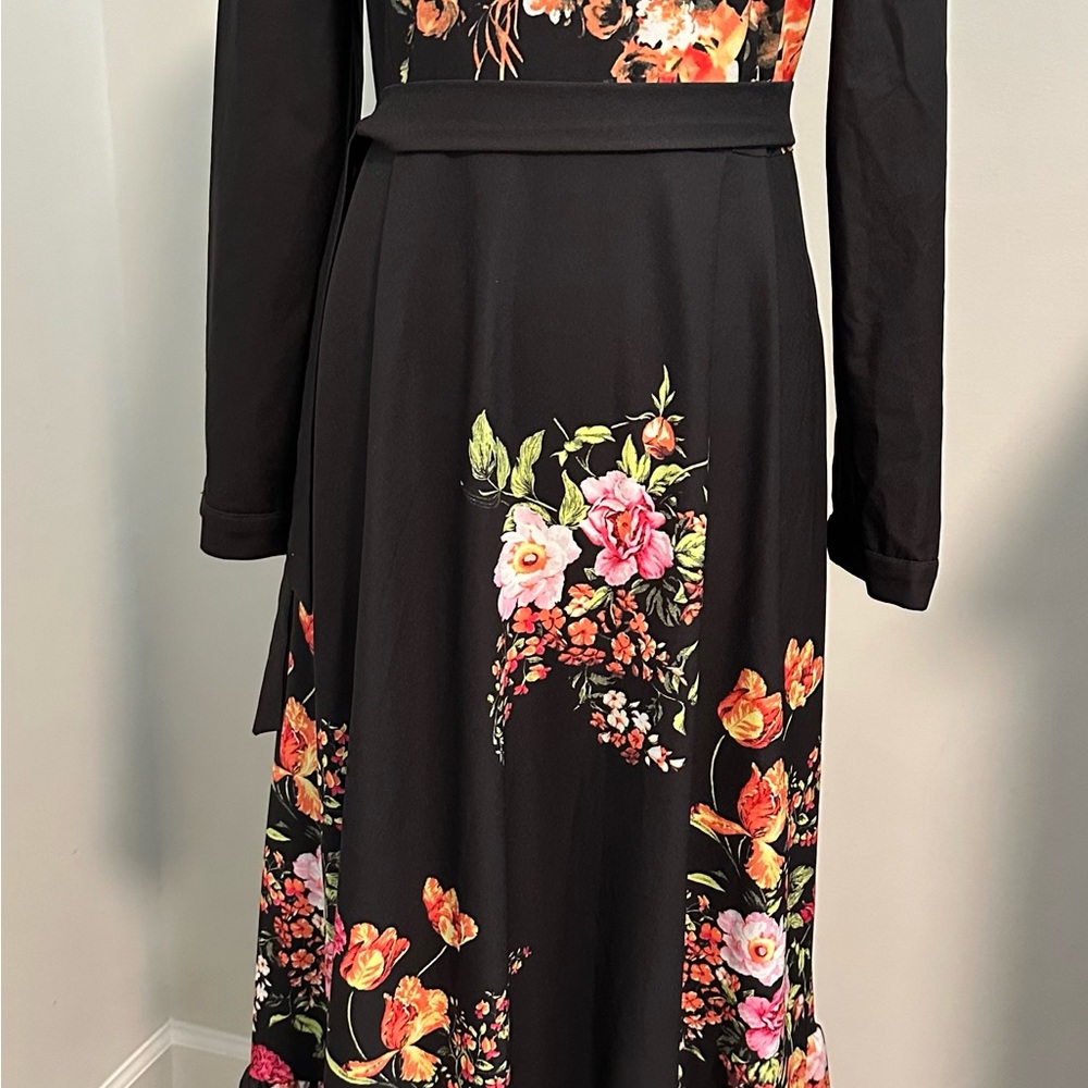 ANNA HARIRI MODEST FLORAL DRESS BLACK 10 EID Dress